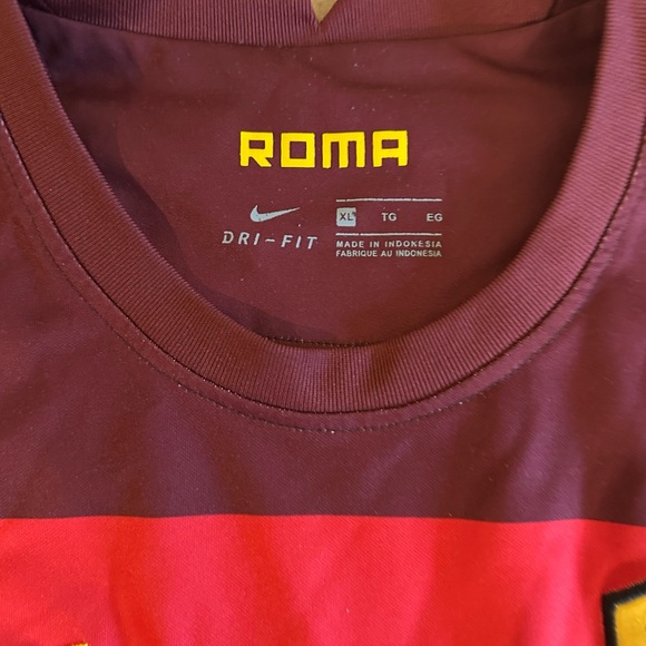 Roma Nike Dri Fit Maroon and Orange Jersey XL - Picture 2 of 15